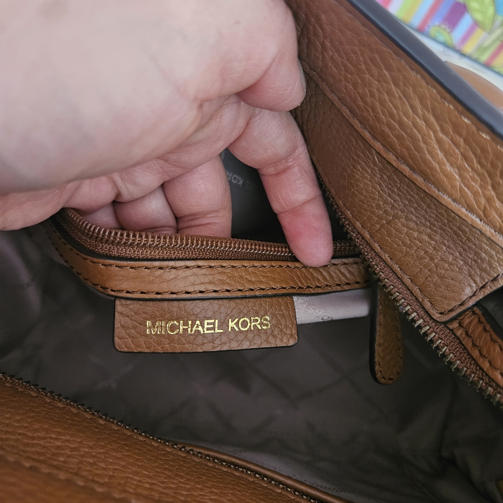Michael Kors Multicolor Patchwork Satchel with Gold Accents - Picture 11 of 12